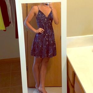 Blue with white bubbles sundress